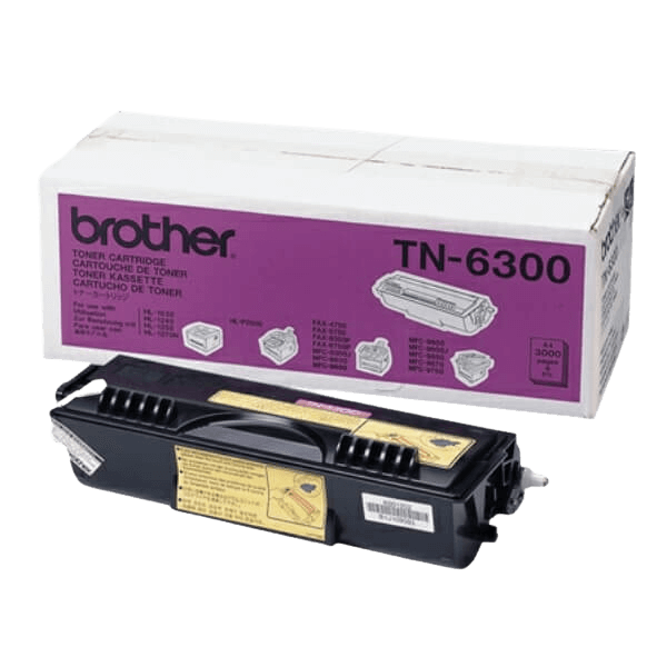 Brother TN6300 svart toner - 3000 sidor - Original