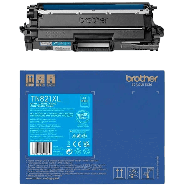 Brother TN821XLC cyan toner - 9000 sidor - Original