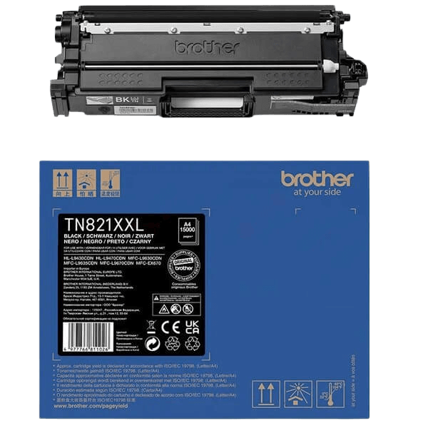 Brother TN821XXLBK svart XXL toner - 15000 sidor - Original