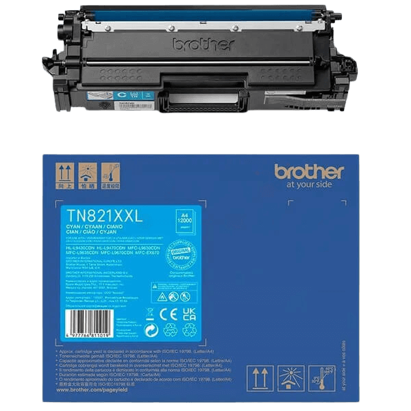 Brother TN821XXLC cyan XXL toner - 12000 sidor - Original