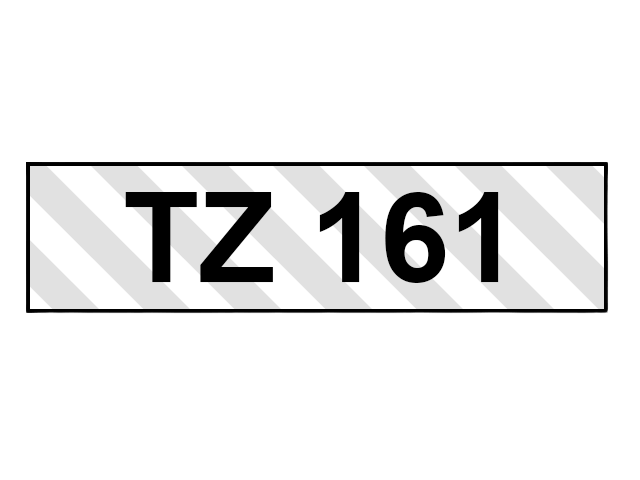 Brother TZe-161 Svart text / Genomskinlig tejp 36 mm x 8 m - Kompatibel