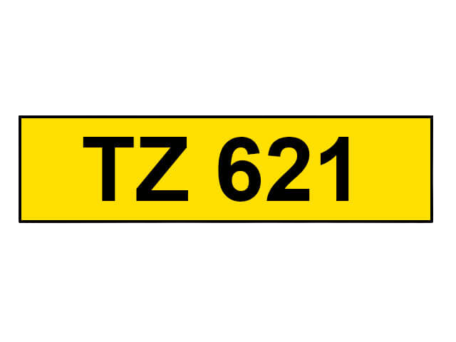 Brother TZe-621 Svart text / Gul tejp 9 mm x 8 m - Kompatibel