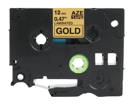 Brother TZEPR831 Svart text / Guld tejp 12 mm x 8 m - Kompatibel