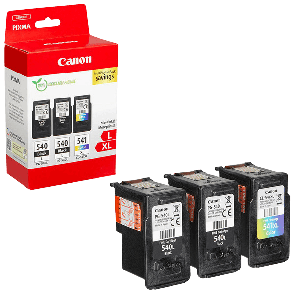 5224B017 Canon 2x PG-540L + CL-541XL CMYK Skrivarpatron - 2x 11 + 15 ml. - Original