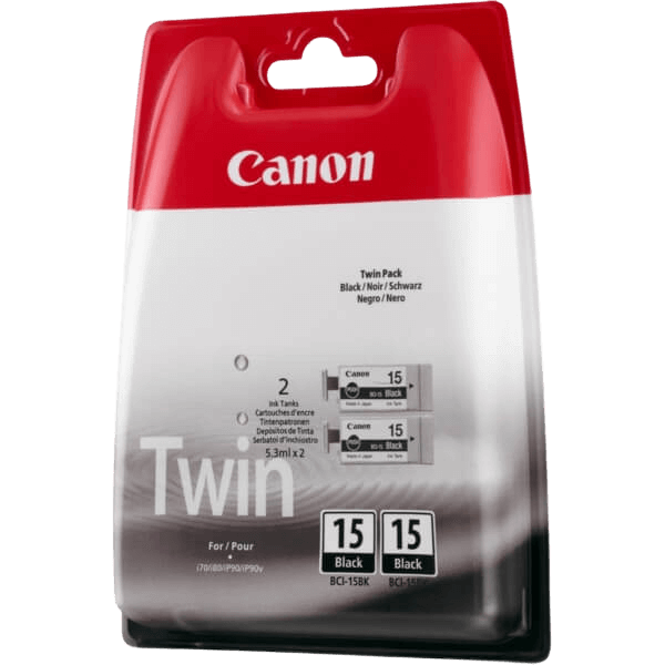 8190A002 Canon BCI-15BK svart twin pack Skrivarpatron - 5 ml. - Original