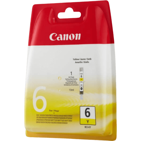4708A002 Canon BCI-6Y gul Skrivarpatron - 13 ml. - Original