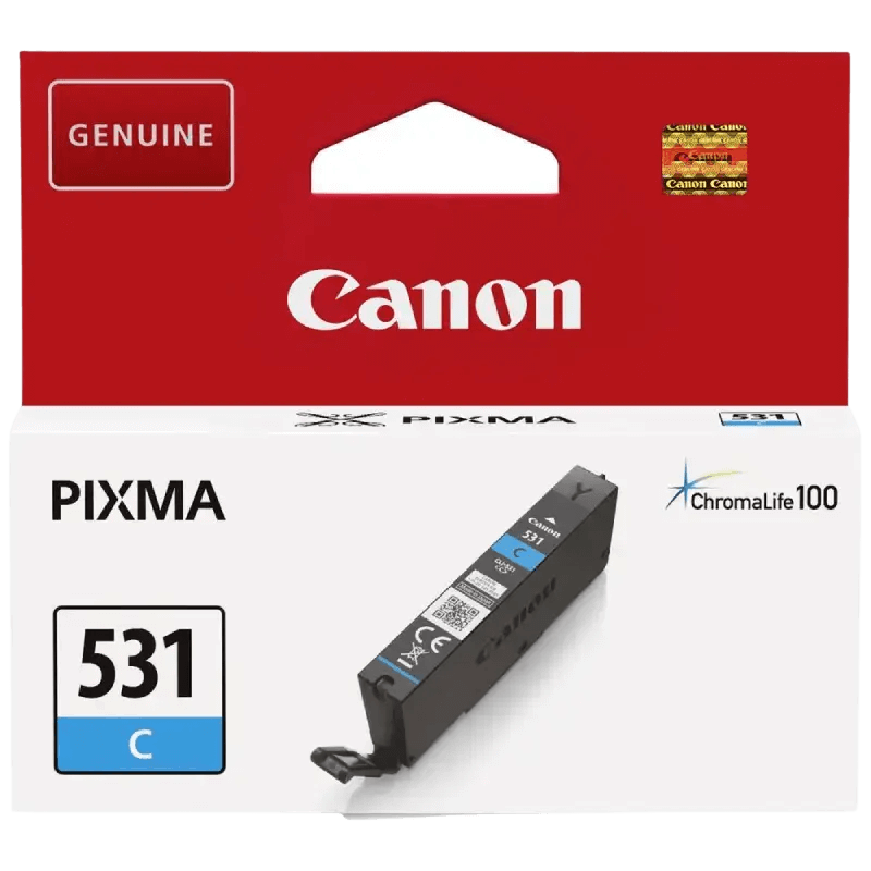 6119C001 Canon CLI-531C cyan Skrivarpatron - 8,2 ml. - Original