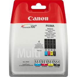 6509B009 Canon CLI-551 CMYK Skrivarpatron - 11 + 4x 7 ml. - Original