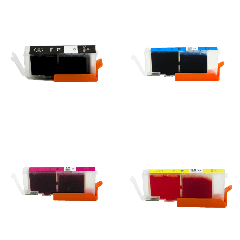 4 st. Canon CLI-551XL Skrivarpatron rabattpaket - Kompatibel