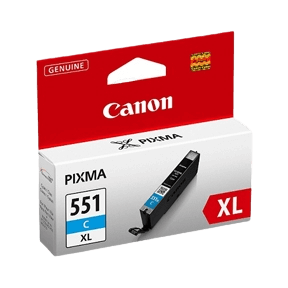 6444B001 Canon CLI-551XLC cyan Skrivarpatron - 11 ml. - Original