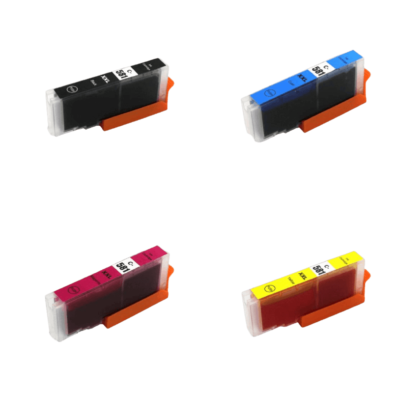 4 st. XXL Canon CLI-581 Skrivarpatron rabattpaket - Kompatibel