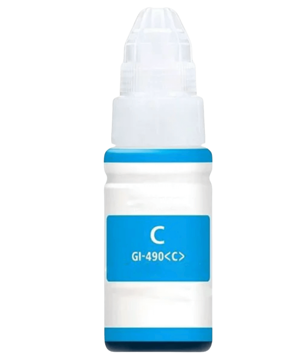 0664C001 Canon GI-490C cyan bläck refill - 100 ml. - Kompatibel