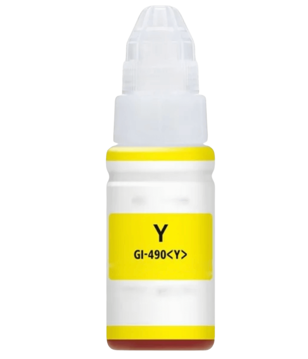 0666C001 Canon GI-490Y gul bläck refill - 100 ml. - Kompatibel