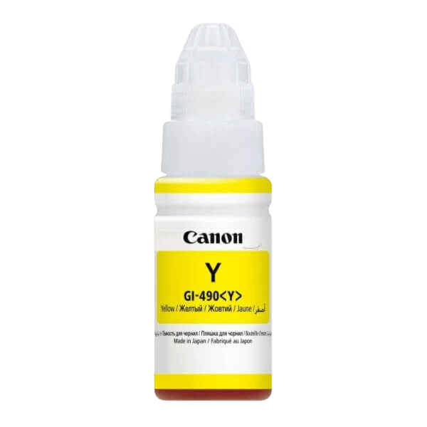 0666C001 Canon GI-490Y gul bläck refill - 70 ml. - Original