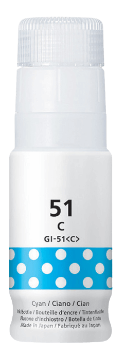 4546C001 Canon GI-51C cyan bläck refill - 70 ml. - Kompatibel
