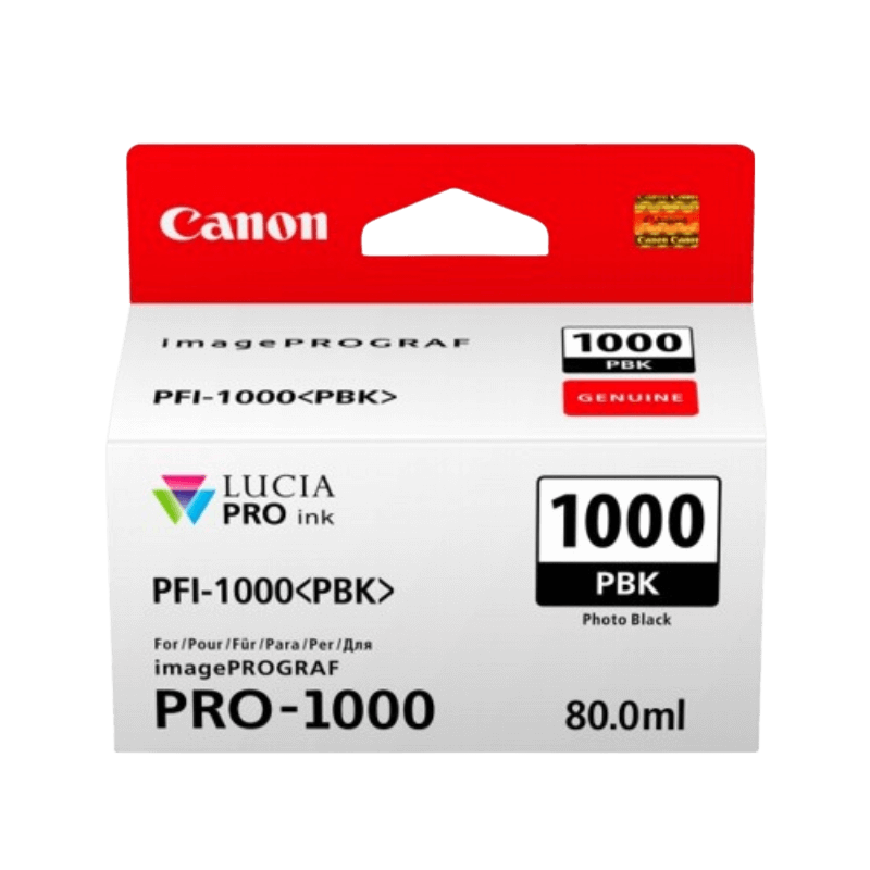0546C001 Canon PFI-1000PBK foto svart Skrivarpatron - 80 ml. - Original