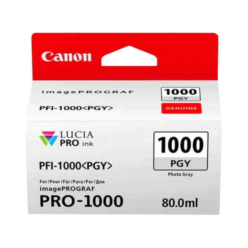 0553C001 Canon PFI-1000PGY foto grå Skrivarpatron - 80 ml. - Original