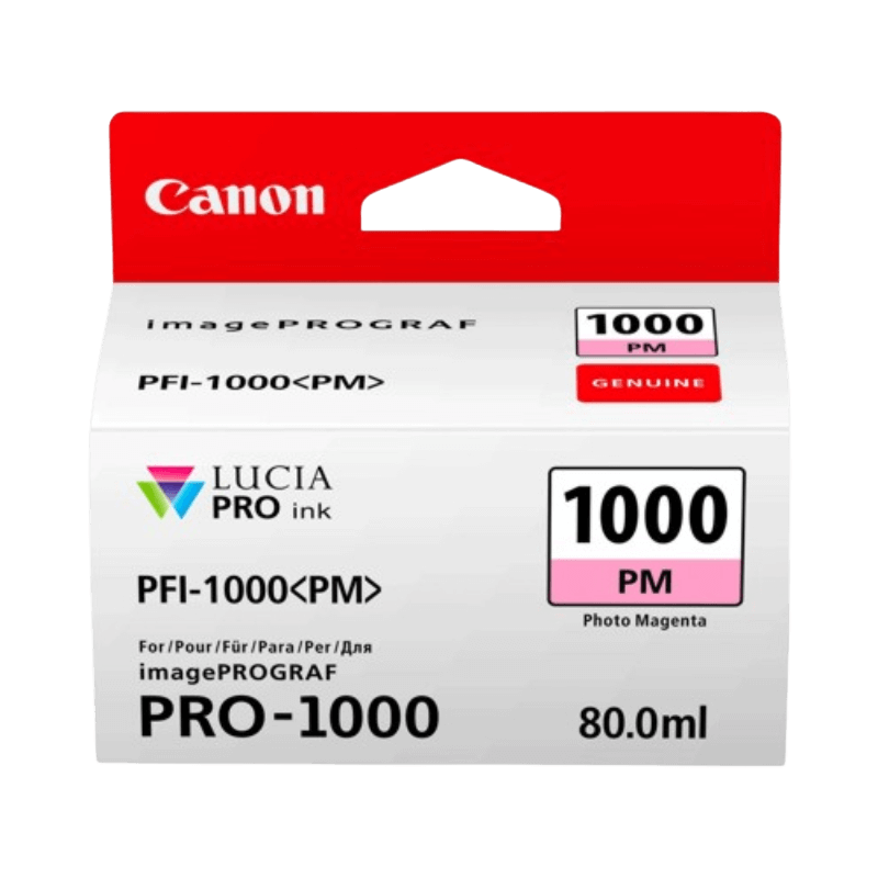 0551C001 Canon PFI-1000PM foto magenta Skrivarpatron - 80 ml. - Original