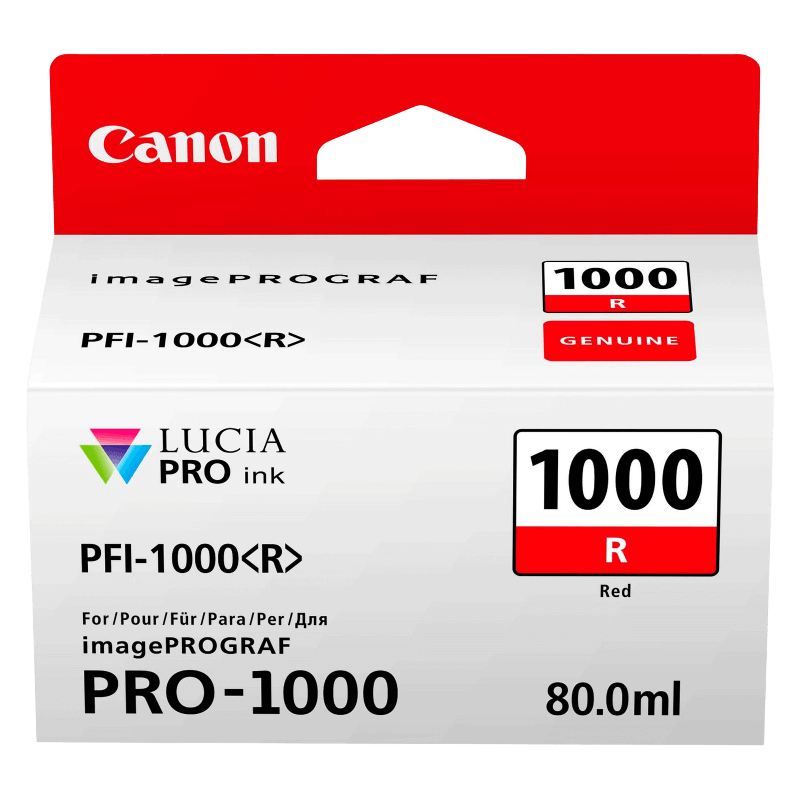 0554C001 Canon PFI-1000R röd Skrivarpatron - 80 ml. - Original