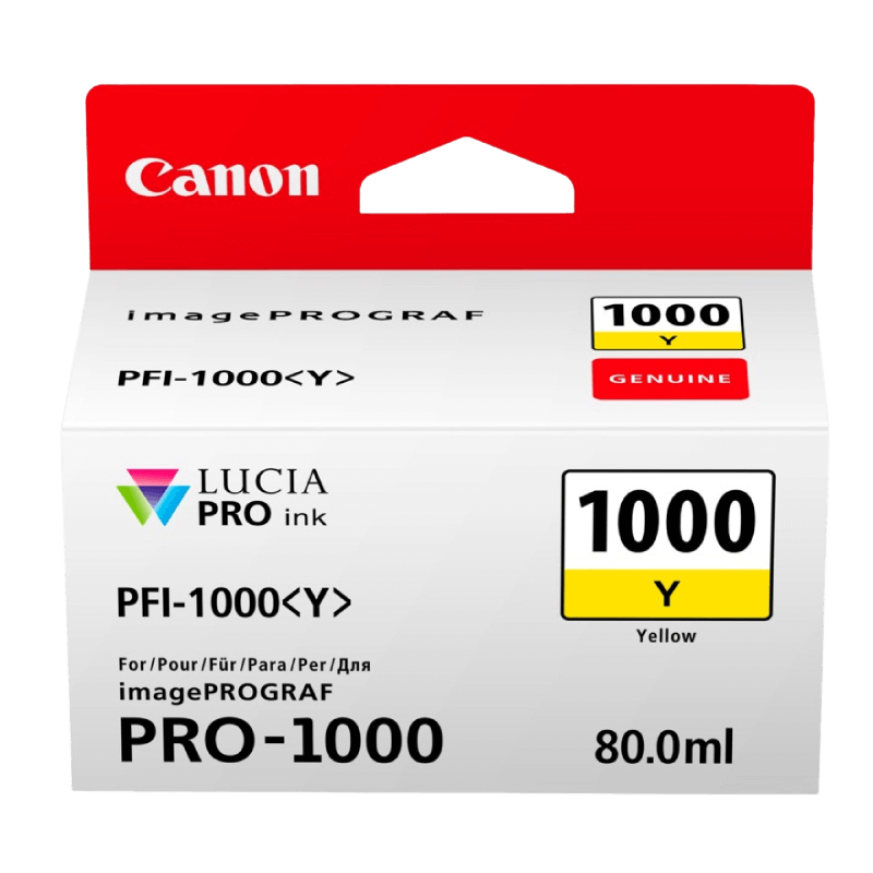 0549C001 Canon PFI-1000Y gul Skrivarpatron - 80 ml. - Original