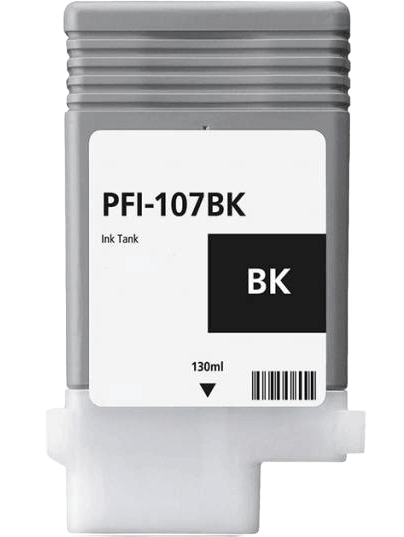 6705B001 Canon PFI-107BK svart Skrivarpatron - 130 ml. - Kompatibel
