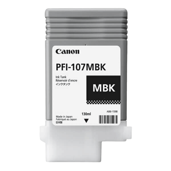 6704B001 Canon PFI-107MBK matt svart Skrivarpatron - 130 ml. - Original
