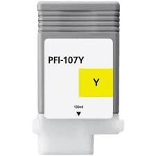 6708B001 Canon PFI-107Y gul Skrivarpatron - 130 ml. - Kompatibel