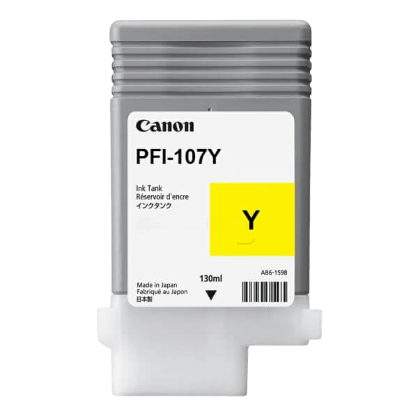 6708B001 Canon PFI-107Y gul Skrivarpatron - 130 ml. - Original