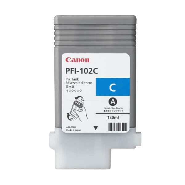 0896B001 Canon PFI102C cyan Skrivarpatron - 130 ml. - Original