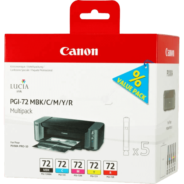 6402B009 Canon PGI-72CMYK CMYK Skrivarpatron - 5 X 14 ml. - Original