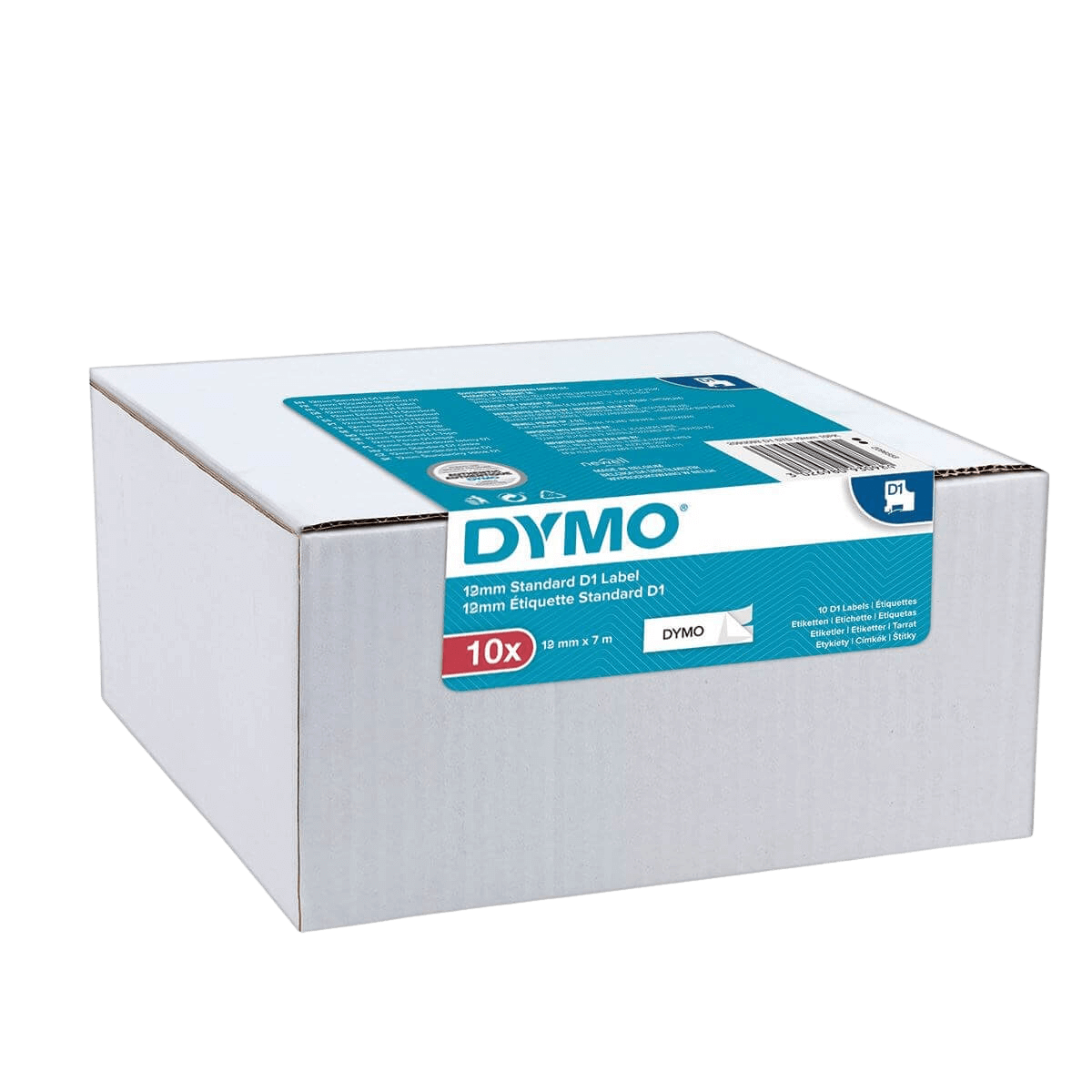 S0720530 Dymo D1 45013 Svart text / Vit tejp 12 mm x 7 m - Kompatibel