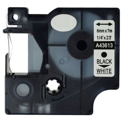 45800 Dymo S0720820 Svart text / Genomskinlig tejp 19 mm x 7 m - Kompatibel