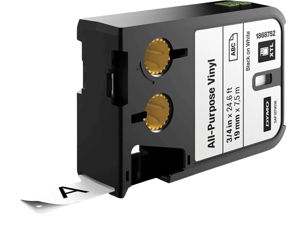 Dymo S0720830 Svart text / Vit tejp 19 mm x 7 m - Kompatibel