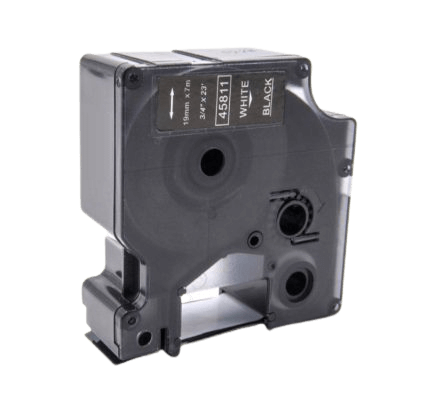 45811 Dymo S0720910 Vit text / Svart tejp 19 mm x 7 m - Kompatibel