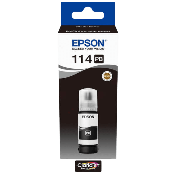 C13T07B140 Epson 114 foto svart bläck refill - 70 ml. - Original