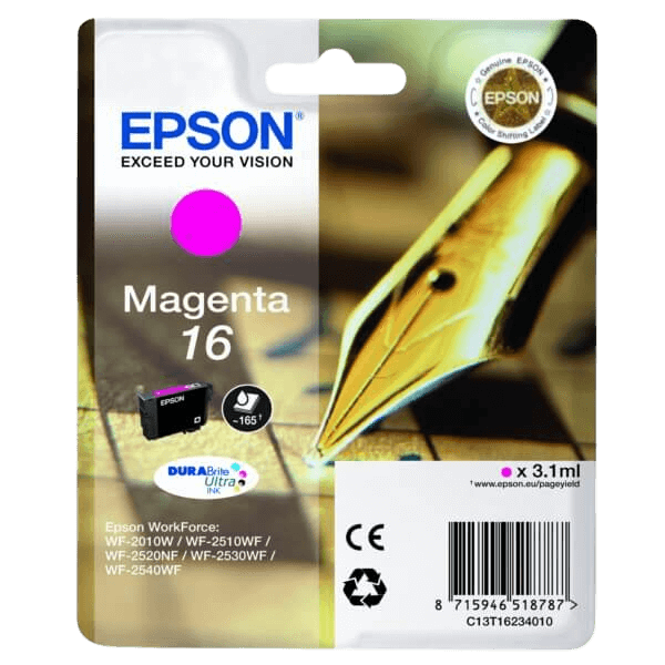 C13T16234012 Epson 16 magenta Skrivarpatron - 3,1 ml. - Original
