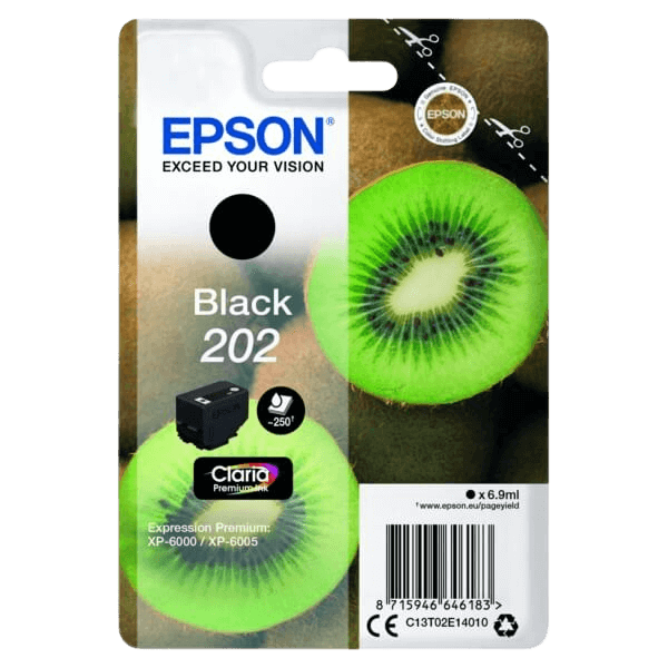 C13T02E14010 Epson 202 svart Skrivarpatron - 6,9 ml. - Original