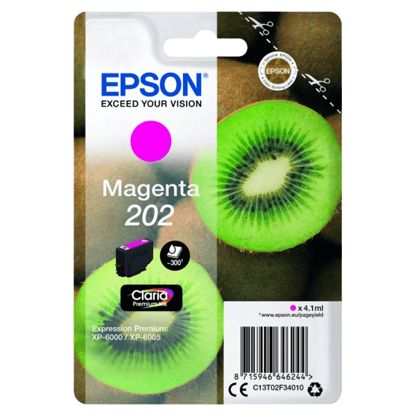 C13T02F34010 Epson 202 magenta Skrivarpatron - 300 sidor - Original
