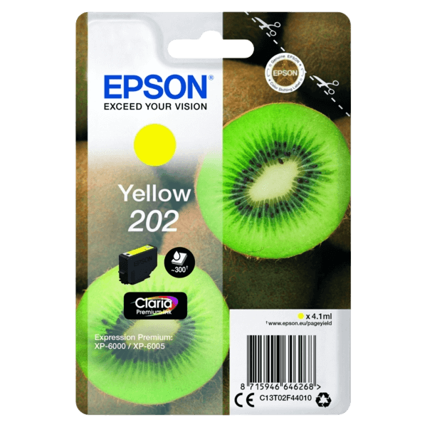 C13T02F44010 Epson 202 gul Skrivarpatron - 300 sidor - Original