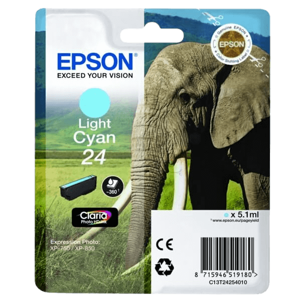 C13T24254012 Epson 24 ljus cyan Skrivarpatron - 4,6 ml. - Original
