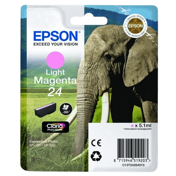 C13T24264012 Epson 24 ljus magenta Skrivarpatron - 4,6 ml. - Original