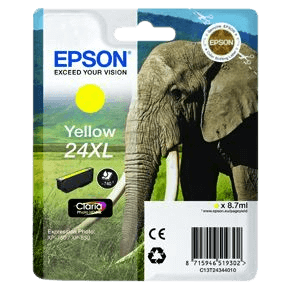 C13T24344012 Epson 24XL gul Skrivarpatron - 10 ml. - Original