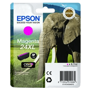 C13T24334012 Epson 24XL magenta Skrivarpatron - 10 ml. - Original