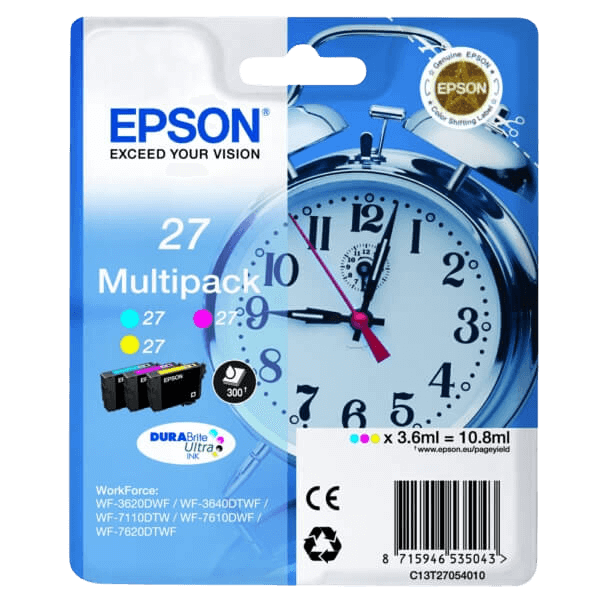 C13T27054012 Epson 27 3 färger i en Skrivarpatron - 10.8 ml. - Original