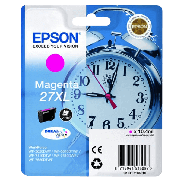 C13T27134012 Epson 27 magenta XL Skrivarpatron - 10.4 ml. - Original