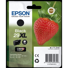 C13T29914012 Epson 29 svart XL Skrivarpatron - 11,3 ml. - Original