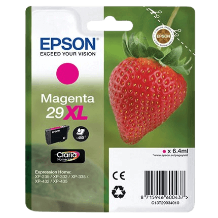 C13T29934012 Epson 29 magenta XL Skrivarpatron - 6,4 ml. - Original