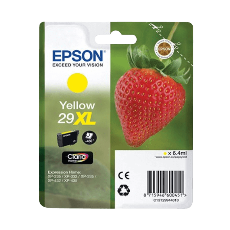 C13T29944012 Epson 29 gul XL Skrivarpatron - 6,4 ml. - Original