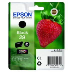 C13T29814012 Epson 29 svart Skrivarpatron - 5,3 ml. - Original