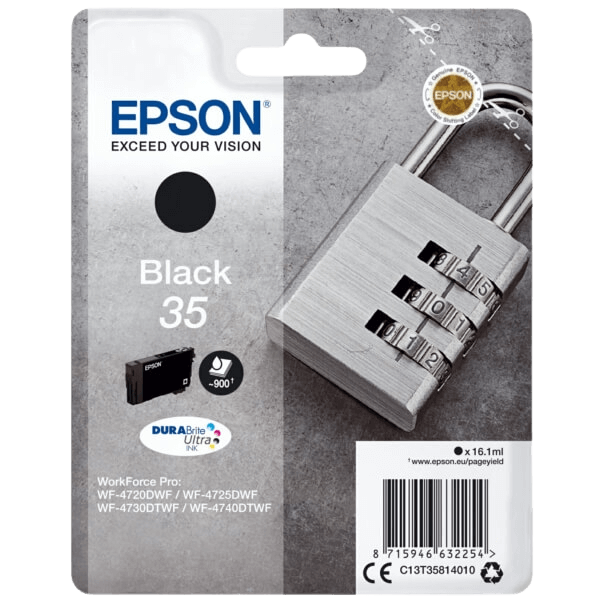 C13T35814010 Epson 35 svart Skrivarpatron - 16,1 ml. - Original